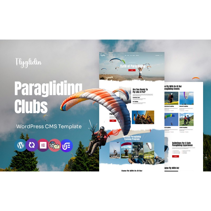 Flyglidin - Paragliding and Adventure Multipurpose WordPress Elementor Theme