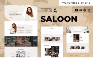 Glamour Hub - Modern Barber Shop & Hair Salon WordPress Elementor Theme