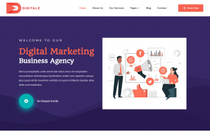Digitale - Digital Marketing Agency Office Business Elementor WordPress Theme