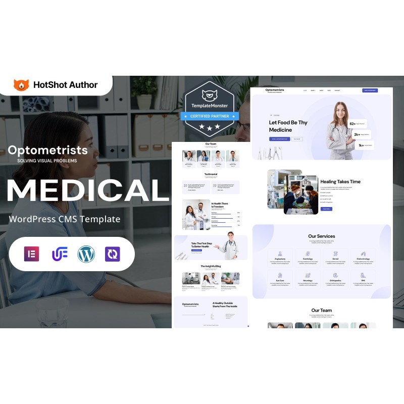 Optometrists - Healthcare And Medical WordPress Elementor Theme