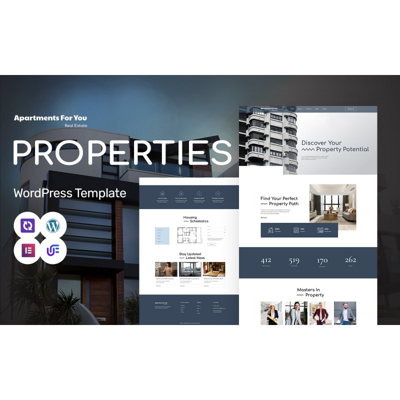 Apartments For You - Property Sales And Rental WordPress Elementor Theme