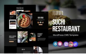 Flavora - Suchi Restaurant WordPress Elementor Theme