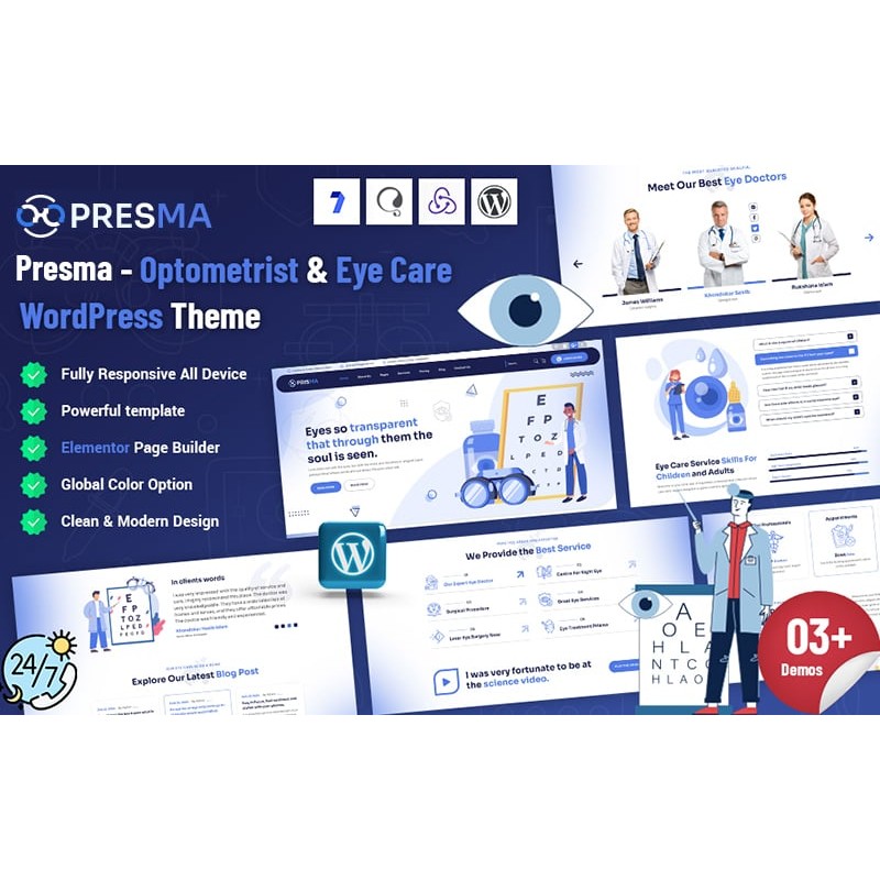 Presma - Optometrist & Eye care WordPress theme
