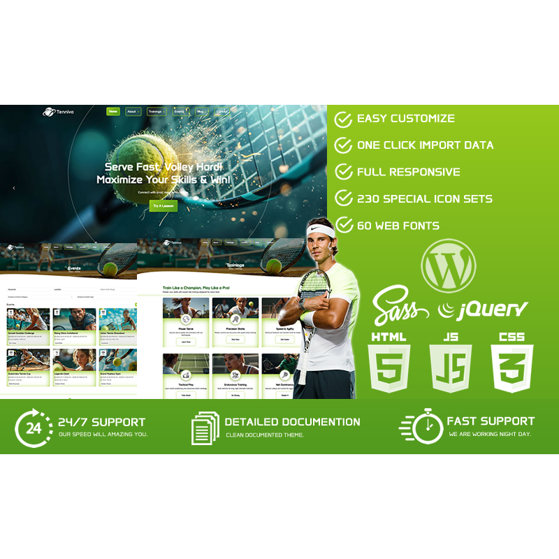 Tenniva - Tennis Club WordPress Theme