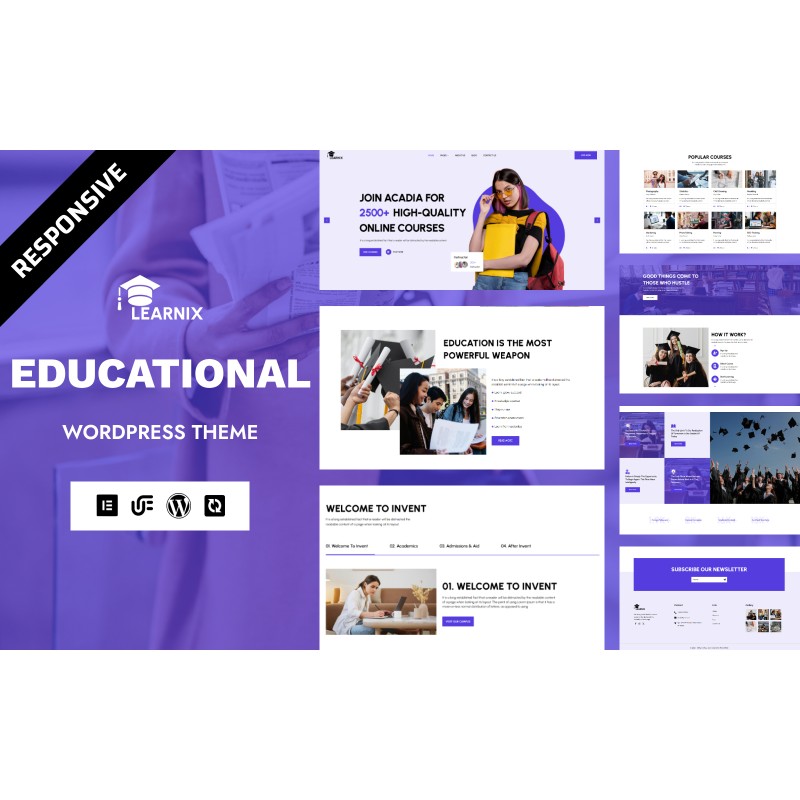 Learnix - Education & eLearning WordPress Elementor Theme