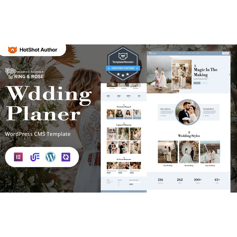 Ring & Rose - Modern Event And Ceremony Planner WordPress Elementor Theme