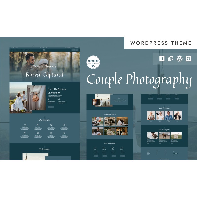 Ade Line - Pre-Wedding & Couple Photography WordPress Elementor Theme