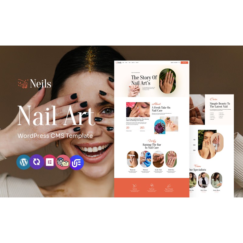 Neils - Nail Polish And Remover Multipurpose WordPress Elementor Theme