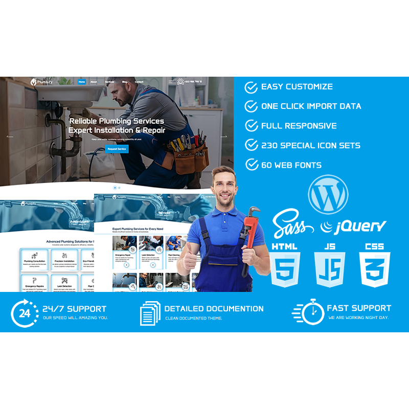 Plumbify - Plumbing Services WordPress Theme