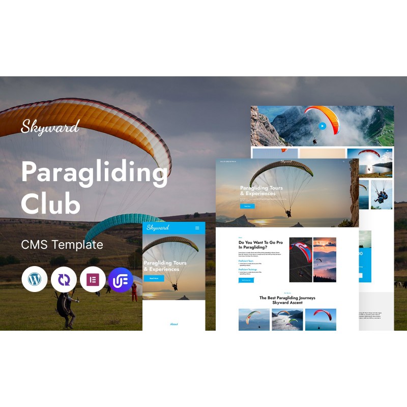 Skyward - Skydiving And Paragliding Club Multipurpose Responsive WordPress Theme