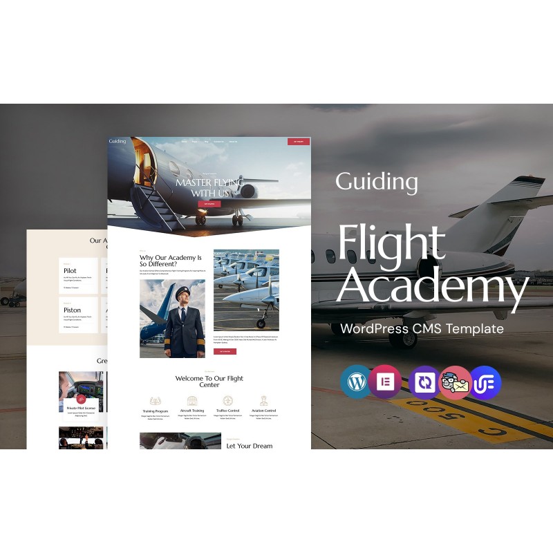 Guiding - Flight School And Private Airline WordPress Elementor Theme