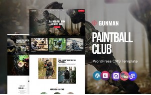 Gunman - Paintball Club WordPress Elementor Theme