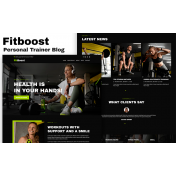 FitBoost - Sports Club & Personal Gym Trainer WordPress Theme