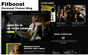 FitBoost - Sports Club & Personal Gym Trainer WordPress Theme
