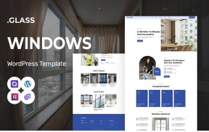 Glass - Glass, Windows Manufacturing And Repair WordPress Elementor Theme