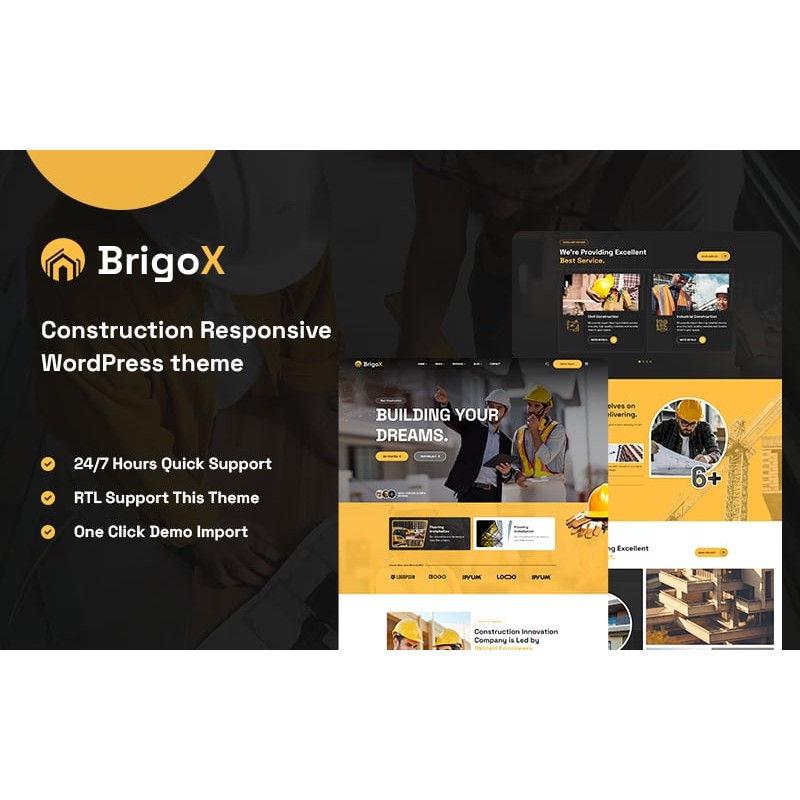 Brigox - Construction Elementor WordPress Theme