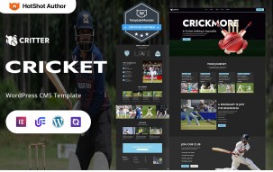 Critter - Cricket Academy And Tournament WordPress Elementor Theme