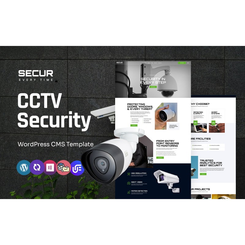 Secur - CCTV And Security Service Multipurpose WordPress Elementor Theme