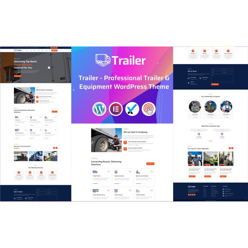 Trailer - Professional Trailer & Equipment WordPress Theme