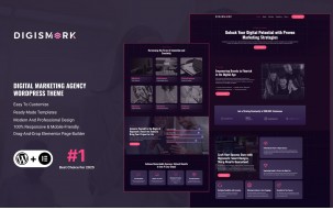 Digismark - Dark Digital Marketing Agency Elementor Wordpress Theme
