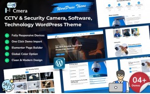 Cmera - CCTV & Security Camera, Software, Website, Apps, Technology WordPress Theme