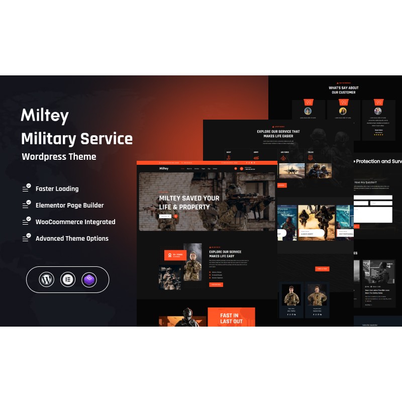 Miltey - Military Service WordPress Theme