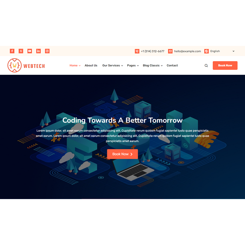 WebTech - Software, Website, Apps, Technology, IT Solution Business WordPress Theme