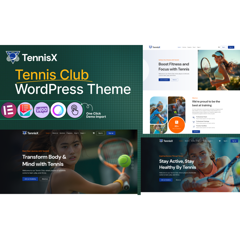 TennisX - Tennis and Sports Club WordPress Theme