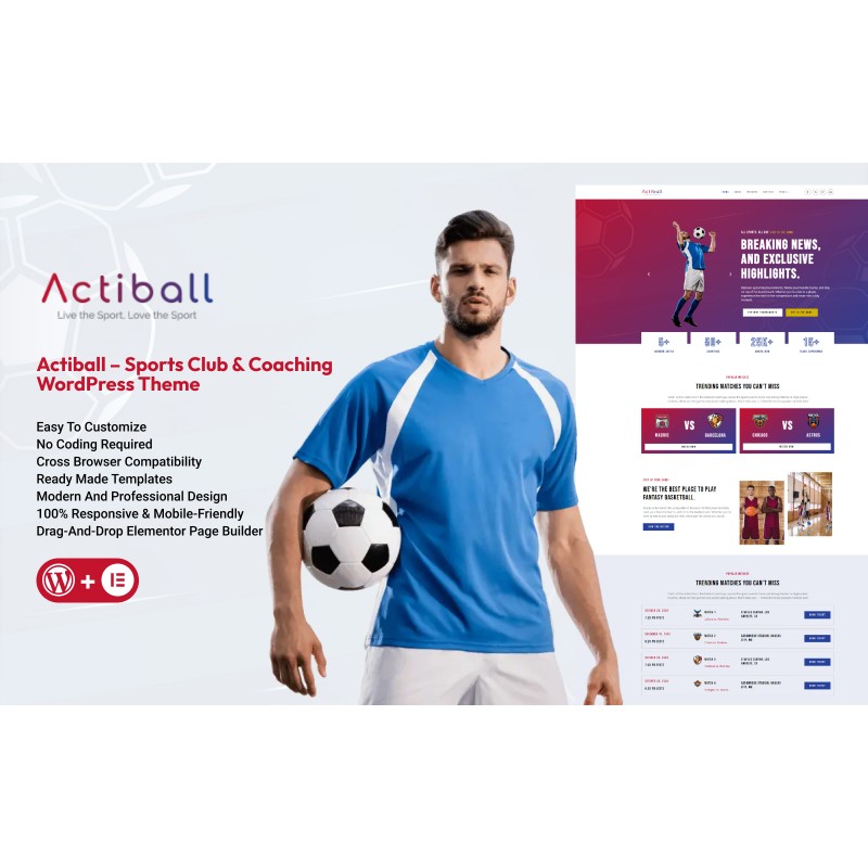 Actiball - Sports & Fitness WordPress Theme