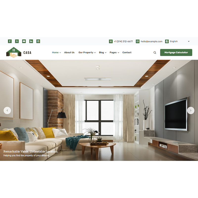 Casa - Real Estate and Mortgage Calculator WordPress Theme