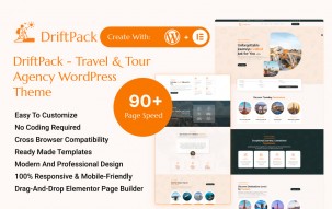 DriftPack - Travel & Tour Agency WordPress Theme