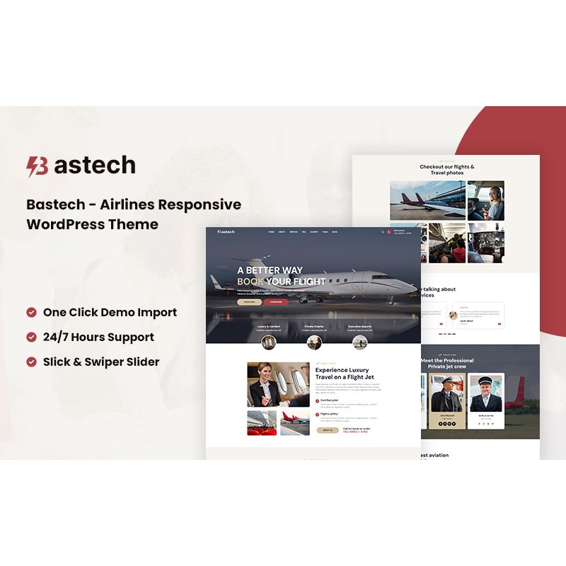 Bastech - Airlines Responsive WordPress Theme