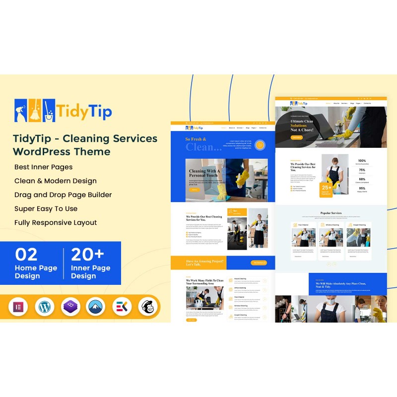 TidyTip - Cleaning Services WordPress Theme