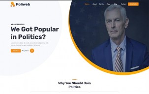 Poliweb - Political Candidate WordPress Elementor Theme