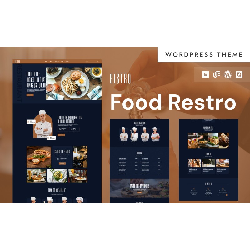 Bistro - Food Restaurant & Cafe WordPress Elementor Theme