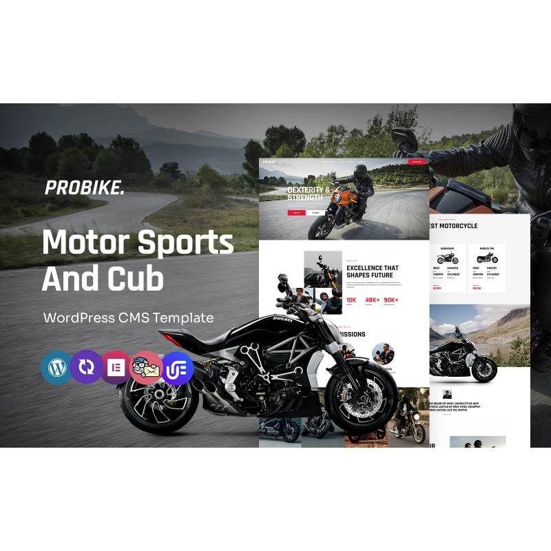 Probike - Motor Sports And Cub Multipurpose WordPress Elementor Theme