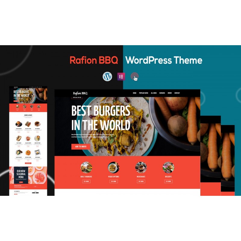 Rafion - BBQ Restaurant One Page WordPress Theme