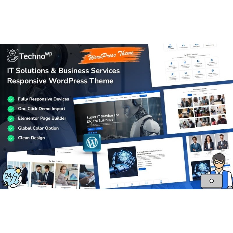 Technowp - IT Solutions & Business Services Responsive WordPress Theme