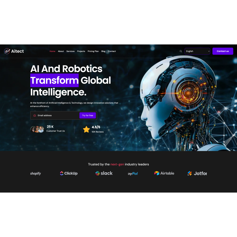Aitect - Artificial Intelligence & Technology Wordpress Theme