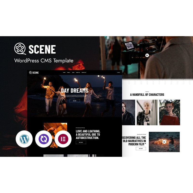 Scene&ndash; Cinema and Film Production Multipurpose WordPress Elementor Theme