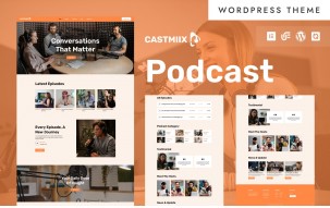 CastMiix - Audio Podcast & Streaming WordPress Elementor Theme