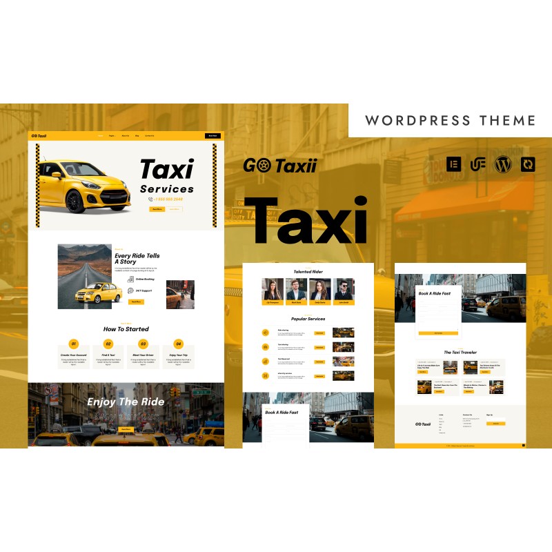 Go Taxii - Taxi & Transportation Services WordPress Elementor Theme