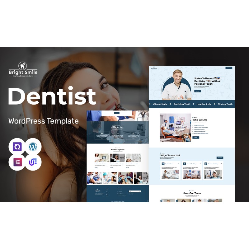 Bright smile - Dental Clinic And Dentist WordPress Elementor Theme