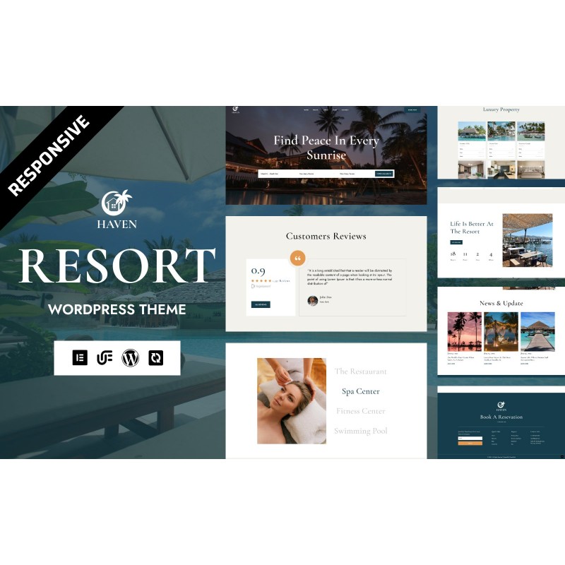 Haven - Wellness Resort & Retreat Center WordPress Elementor Theme