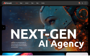 Novaai | AI Agency & IT Technology Startup Business 100% Elementor WordPress Theme