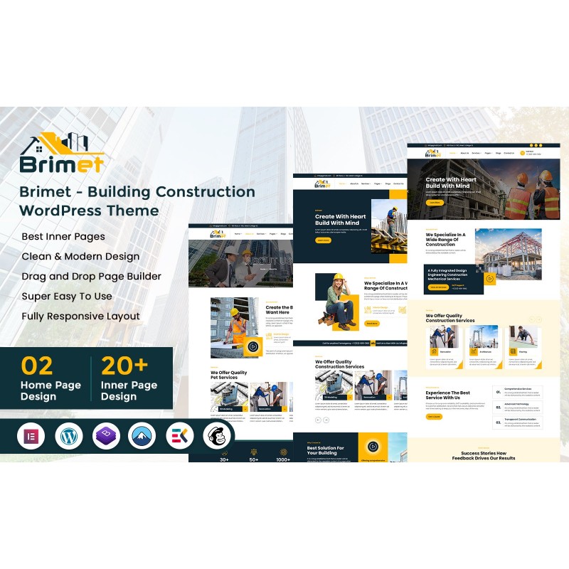 Brimet - Building Construction WordPress Theme