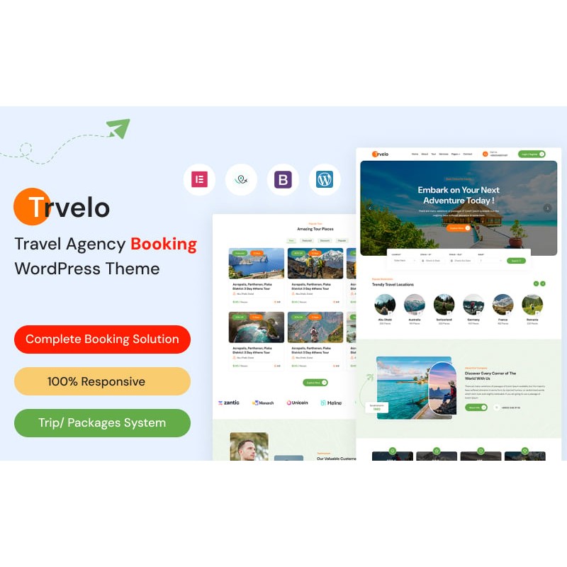 Trvelo - Tour & Travel Agency Booking WordPress Theme