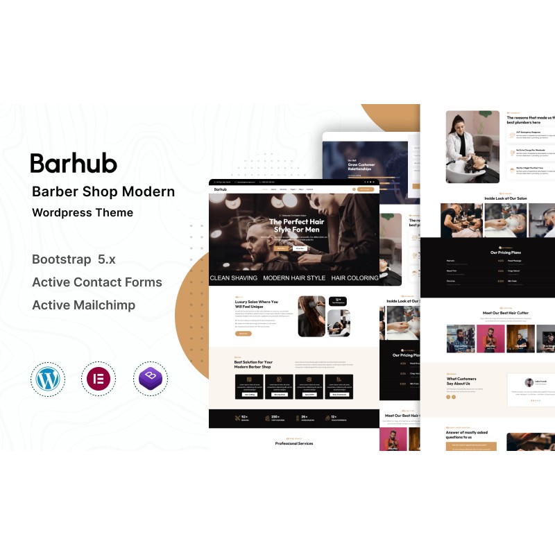 Barhub - Hair Salon & Barber Shop Wordpress Theme