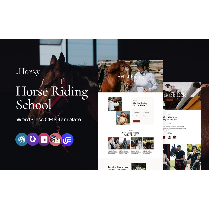 Horsy - Horse Riding Club And Academy Multipurpose WordPress Elementor Theme