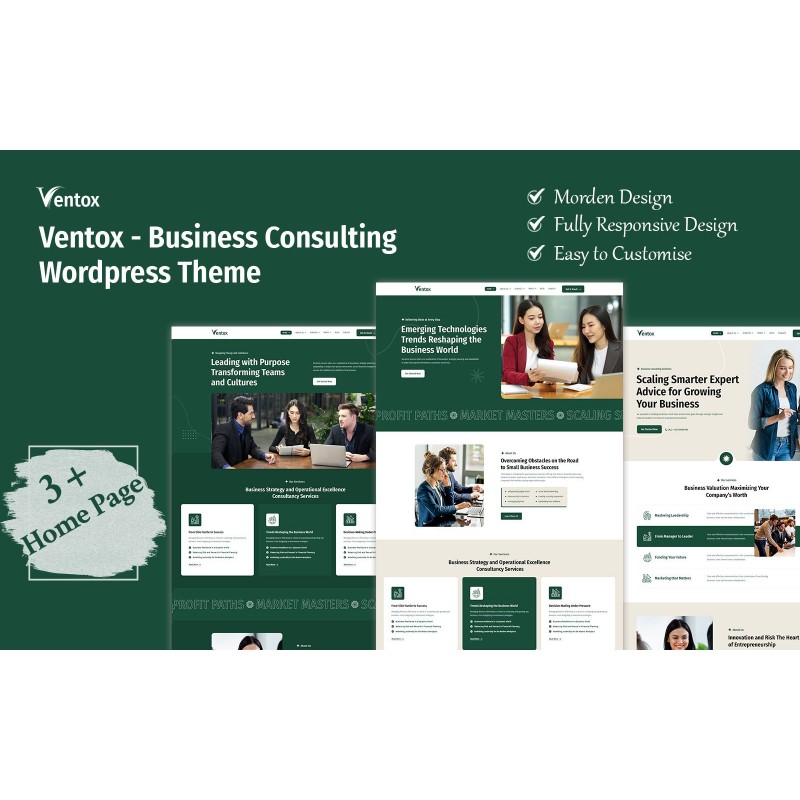 Ventox - Modern Business Consulting Service WordPress Theme.
